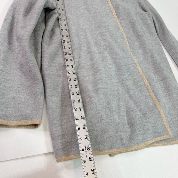 Calvin Klein Cardigan Jacket Womens Large Wool Top Button Gray Overcoat Long - Picture 6 of 8